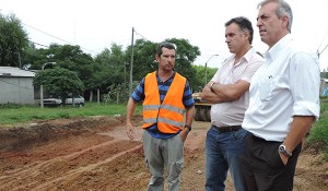 visita intendente y director de obras a obras en la pilarica