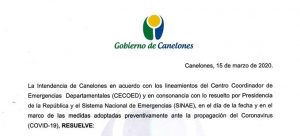 comunicado gobierno de canelones