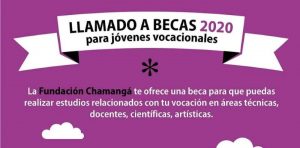 llamada becas chamanga 2020