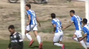 Festejo gol de Juventud vs Racing