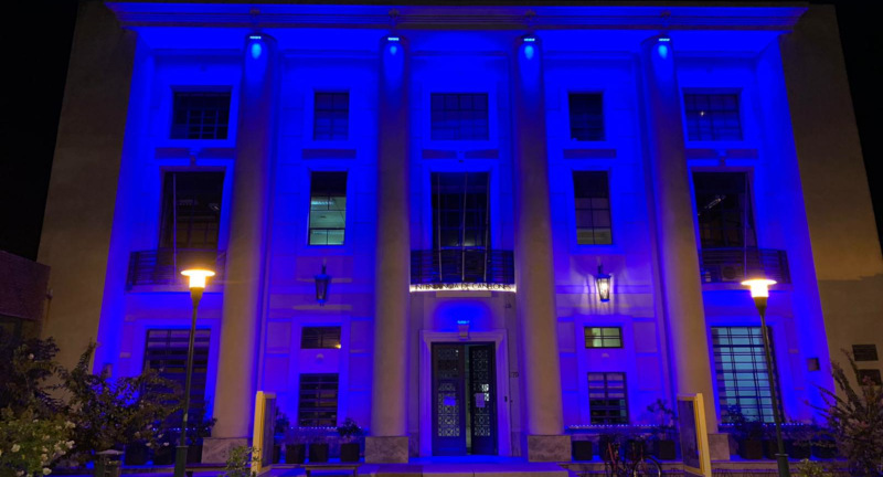 fachada azul intendencia