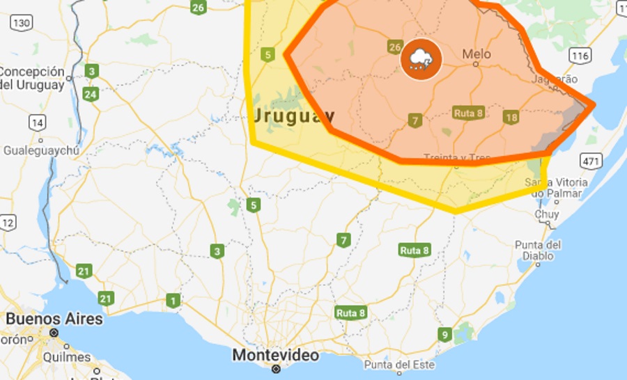 alerta amarilla y naranja - 08-02-21