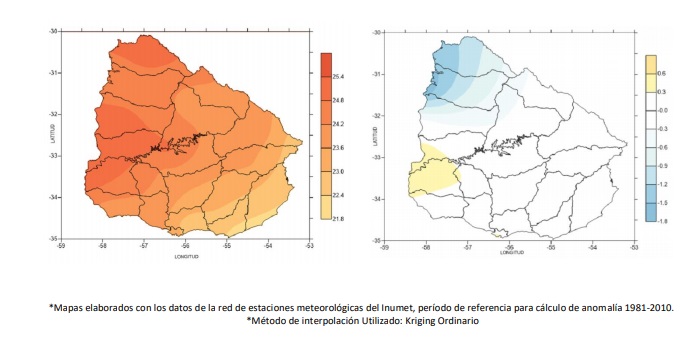 informe temperatura enero 2021 INUMET