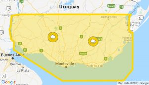 mapa alerta amarilla - 11-02-2021
