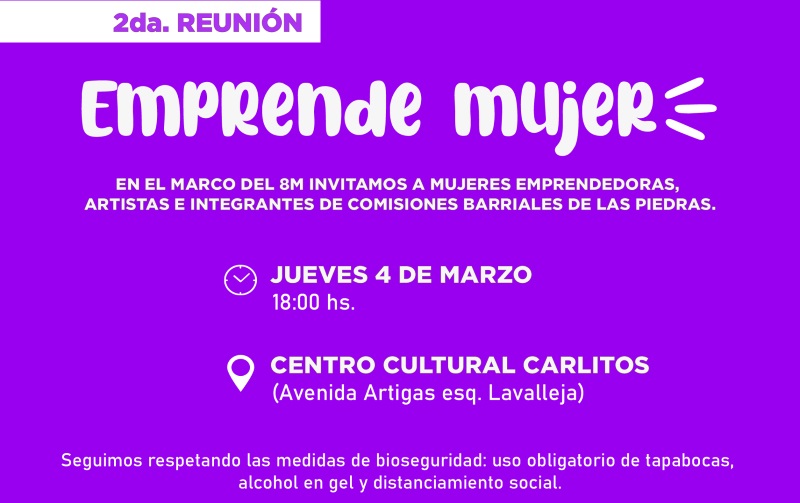 segunda reunion emprende mujer las piedras