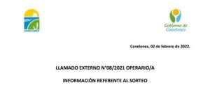 llamado sorteo para operarios-as en Canelones