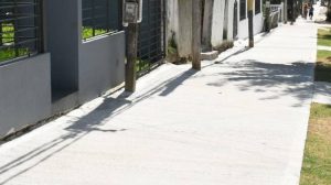 vereda peatonal obras